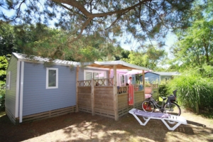 Nantes Camping vue de la terasse du cottage Le Géant