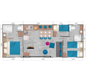 Plan Carrousel 2 chambres